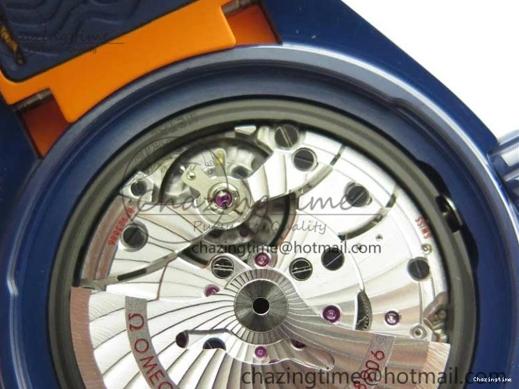0521 Planet Ocean 45.5mm Big Blue Real Ceramic VSF 1:1 Best Edition on Blue Rubber Strap A8906 Super Clone Unique 7896